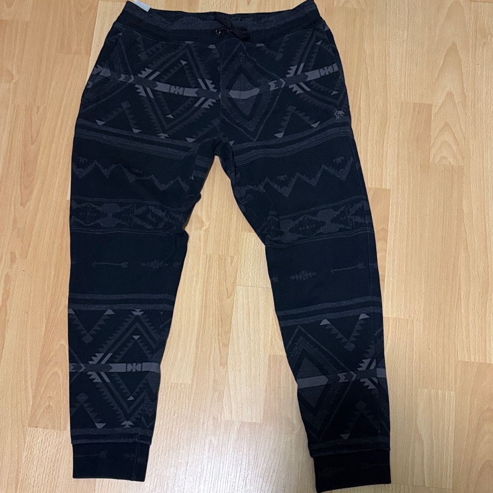 Polo by Ralph Lauren Black Patterned Joggers